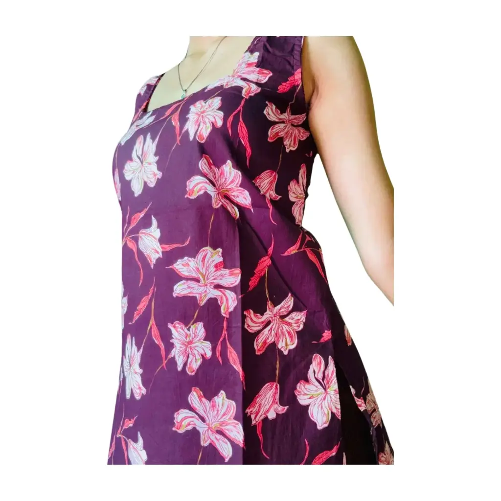 Plum Lily Cut Sleeves Kurti