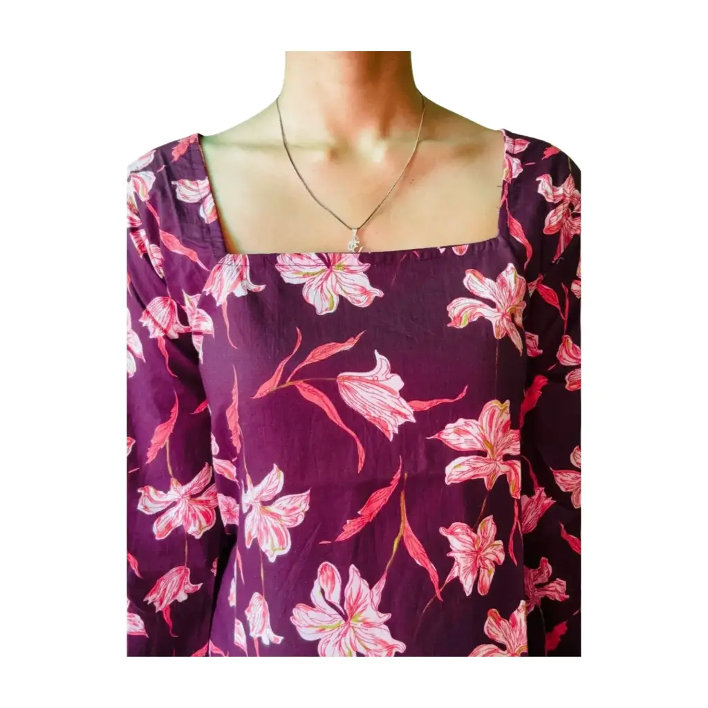 Plum Lily Bell Sleeves Kurti