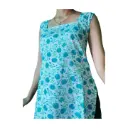 Turquoise Garden Square Neck Kurti