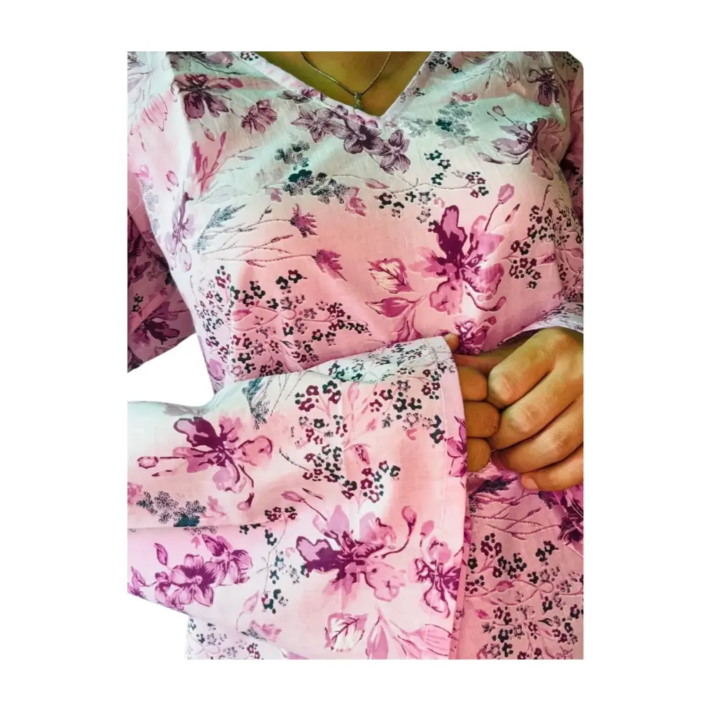 Lavender Palette Bell Sleeves Kurti   
