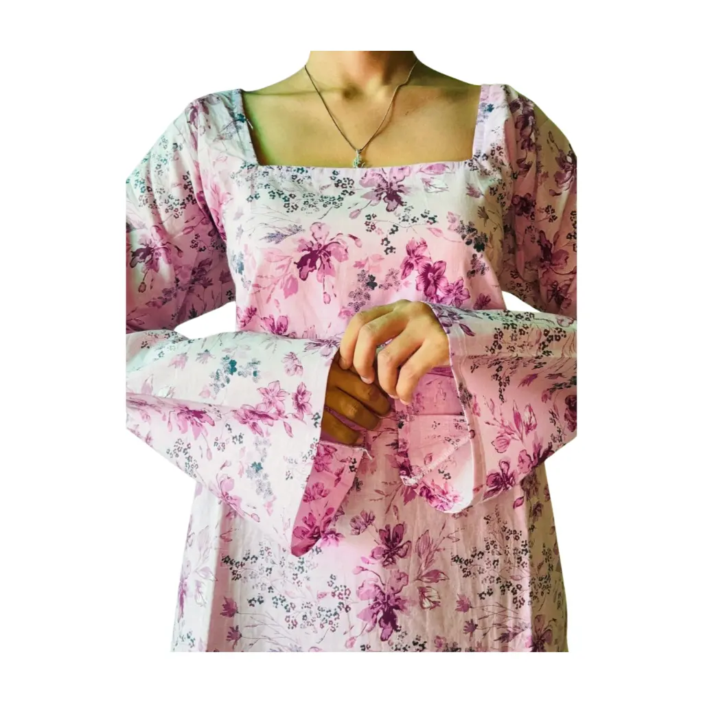 Lavender Pallette Square neck kurti