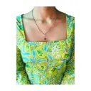 Spring Garden Square neck kurti  