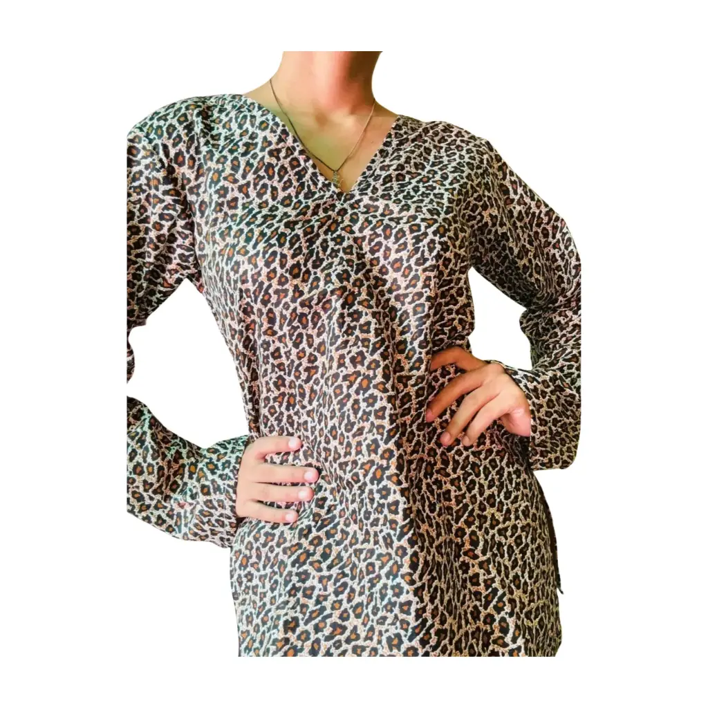 Wilderness Chic Leopard Print Kurti (xs - 34)