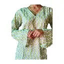 Spring Meadow Zigzag V-Neck Kurti