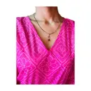 Pink Bandhej Diamond Kurti