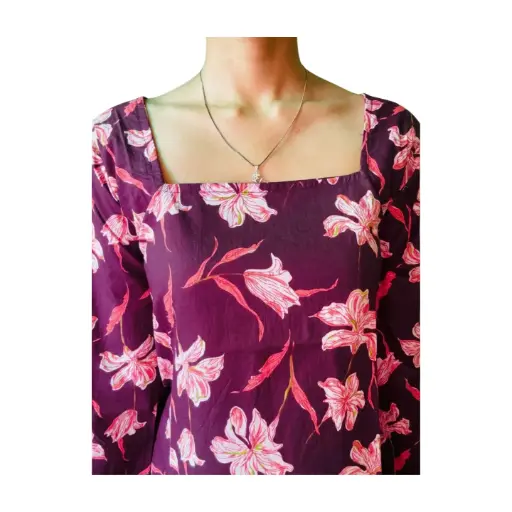 Plum Lily Bell Sleeves Kurti
