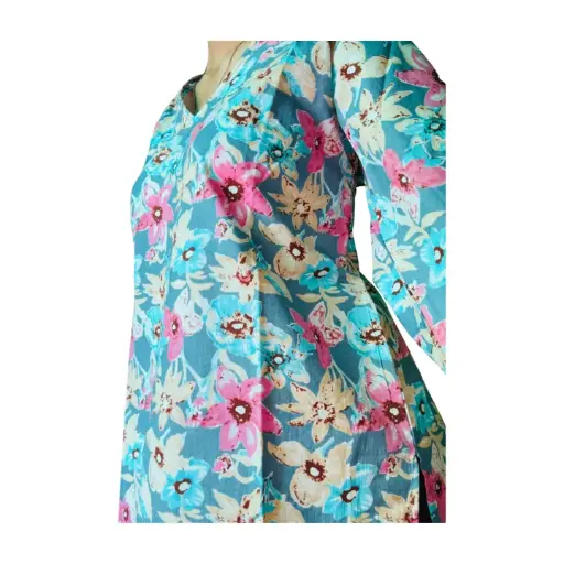 Floral Paradise 3/4 Sleeves Kurti