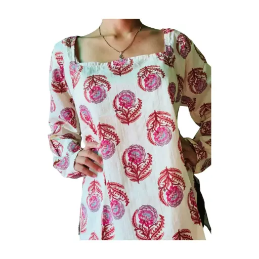 Floral Block Print Kurti