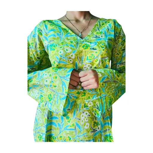Spring Garden V neck Kurti